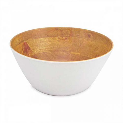 Ensaladera / bowl bamboo blanco 25cm diametro