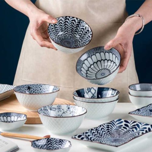 set x8 bowls de ceramica